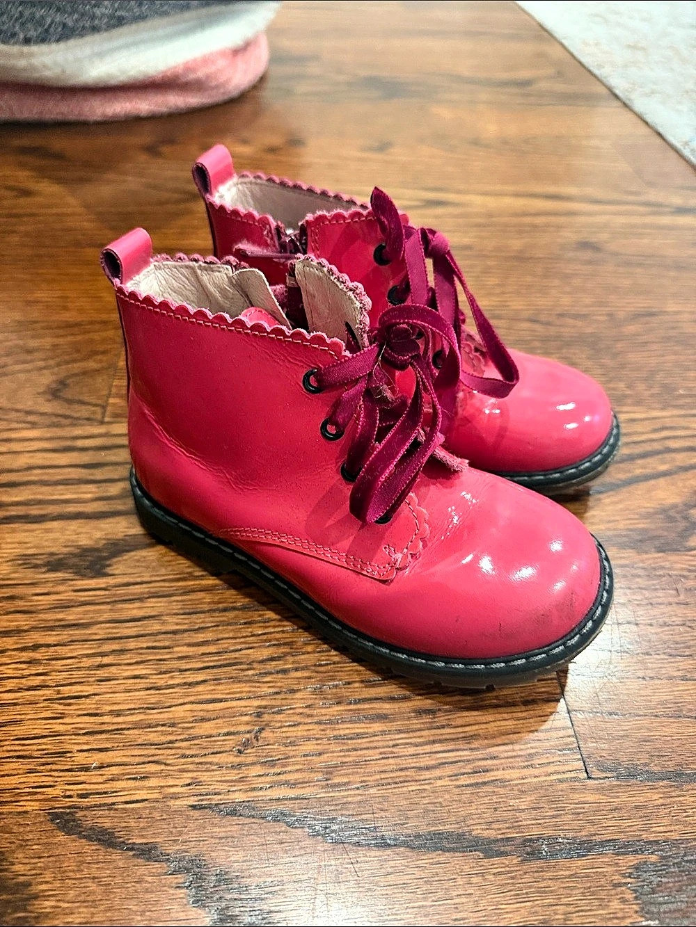 Jacadi Pink Lace-Up Boots size eu 26